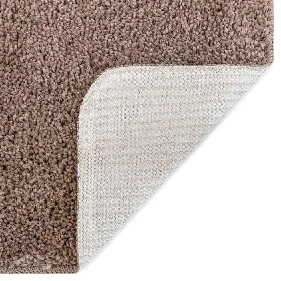 Tapete de Banho Retangular Castanho 60x90 cm Polipropileno Antiderrapa