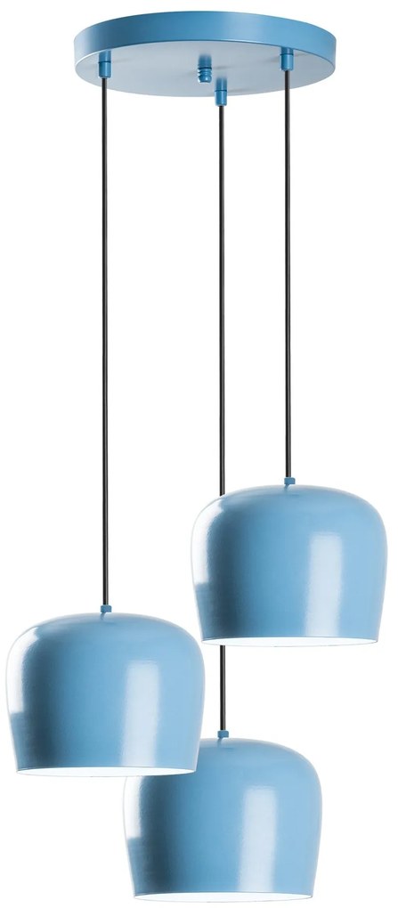 Candeeiro Suspenso Yozgat – Azul Claro – Ø45 cm