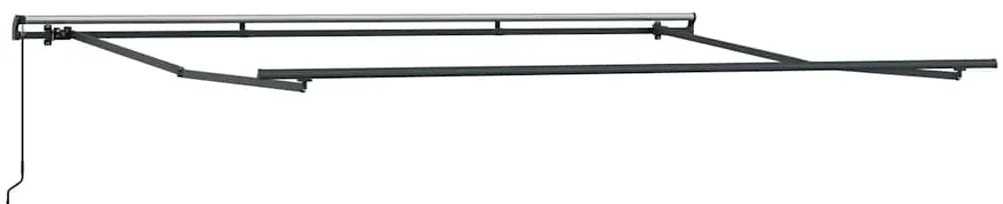 Toldo retrátil manual 500x300 cm castanho