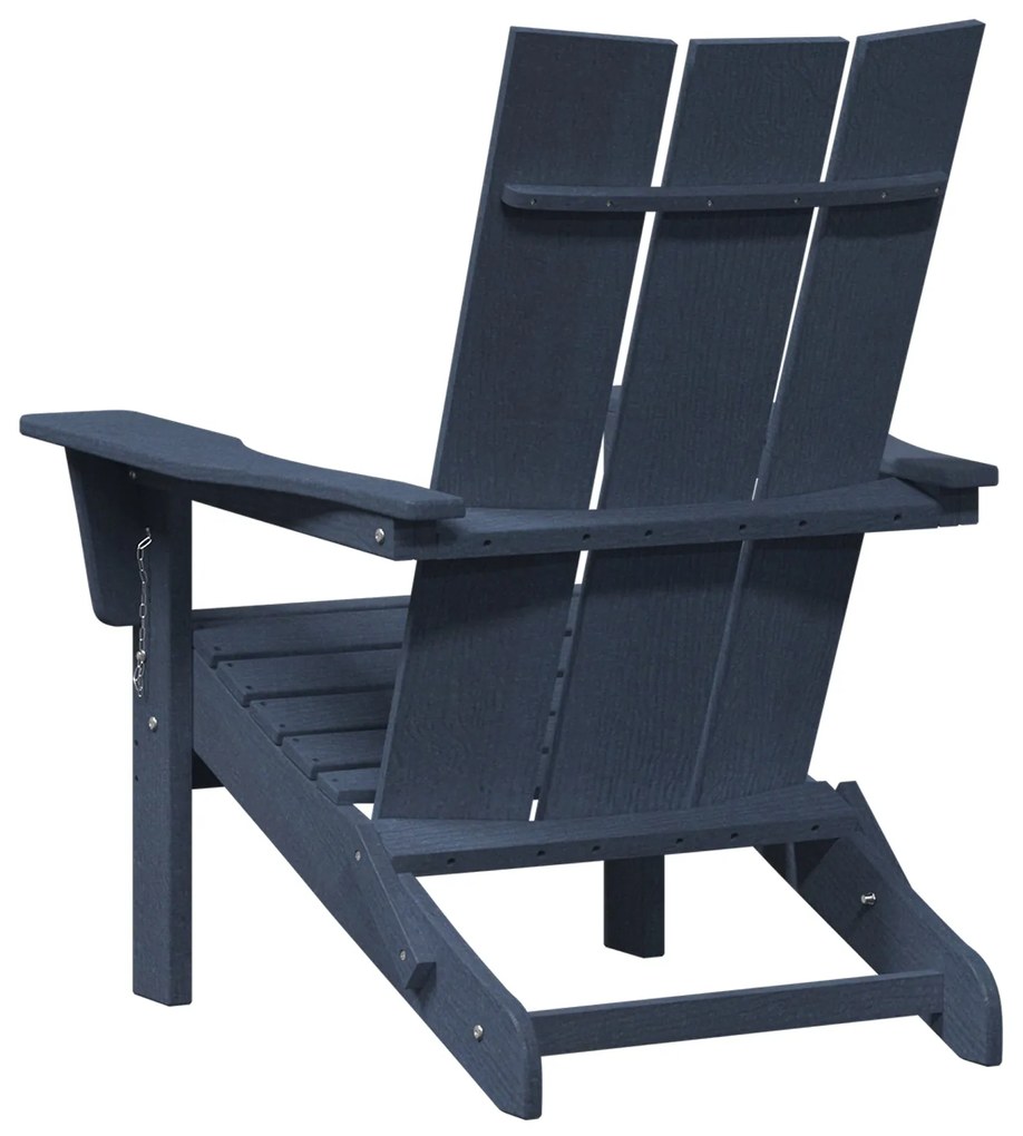 Cadeira Adirondack Dobrável Azul-marinho 74.5x80.5x90 cm HDPE