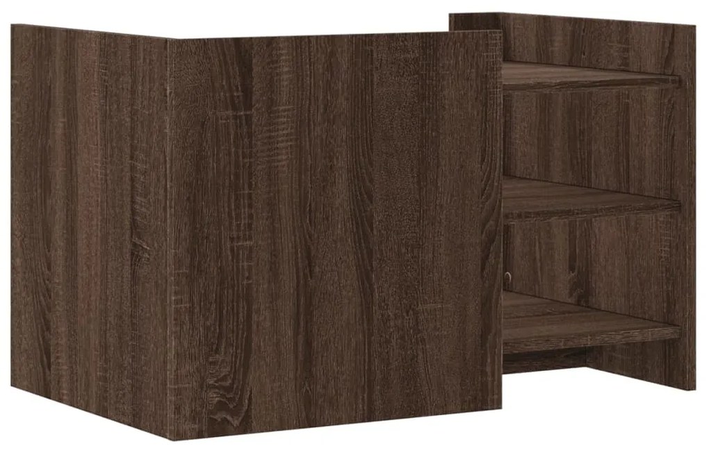 Mesa de centro 80x50x50 cm derivados madeira carvalho castanho