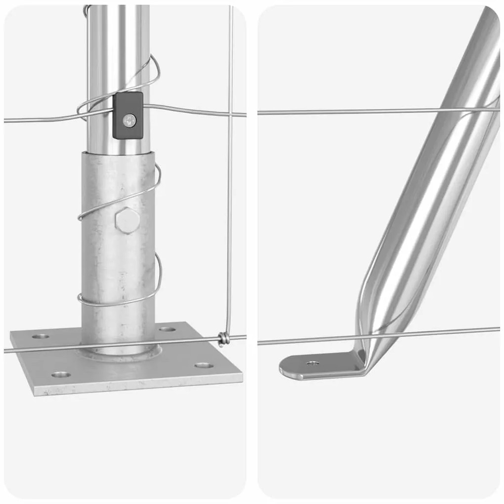 Cerca de Campo 1,2x25 m de Aço Galvanizado