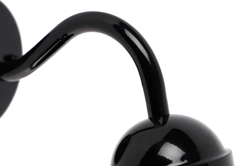 Candeeiro de parede exterior moderno preto IP44 - Kansas