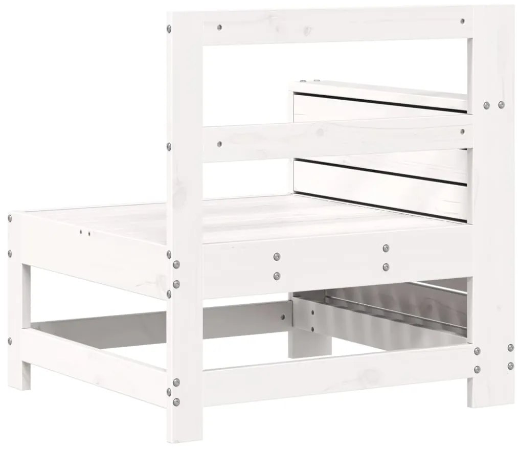 Sofá de jardim c/ apoio braços 69x62x70,5cm pinho maciço branco