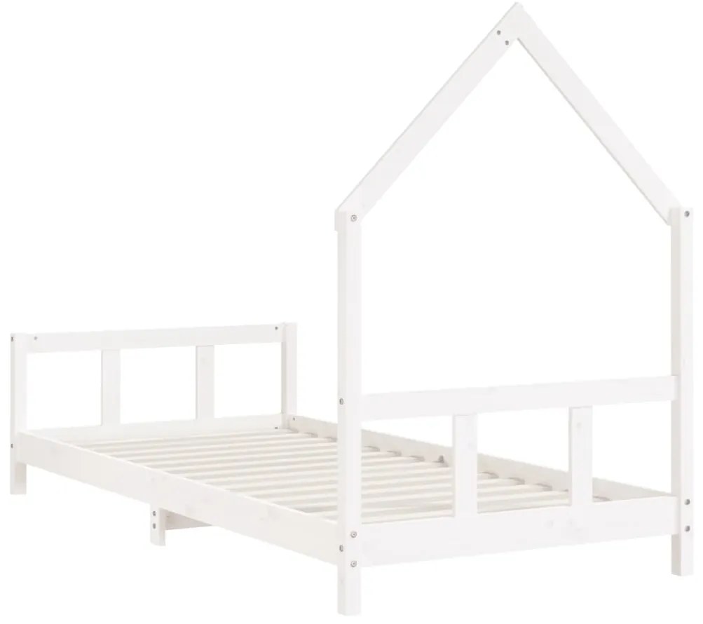 Estrutura de cama infantil 90x190 cm pinho maciço branco