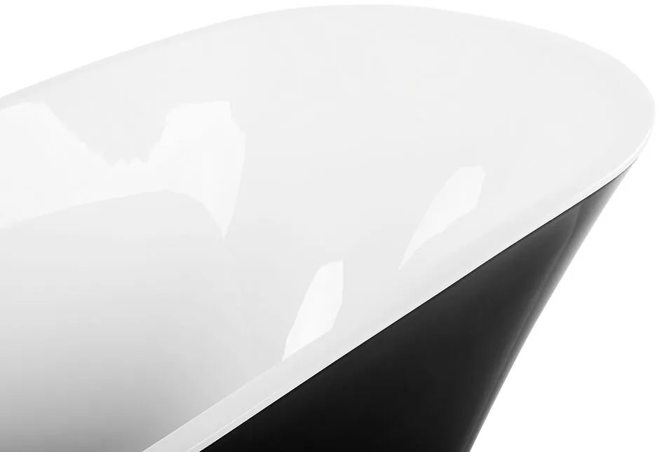 Banheira autónoma em acrílico preto 170 x 80 cm DULCINA Beliani
