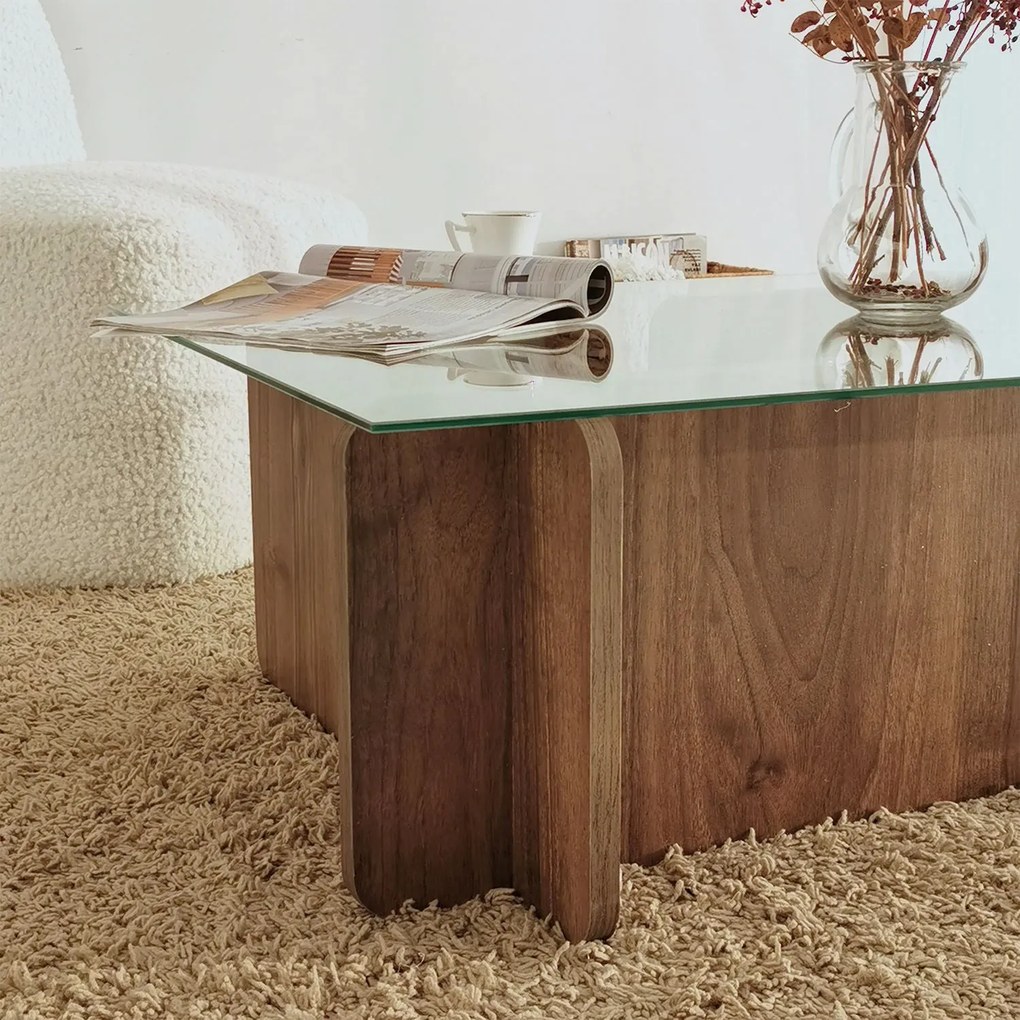 Mesa de Café Escape - Cor Nogueira - 105cm x 30cm x 65cm