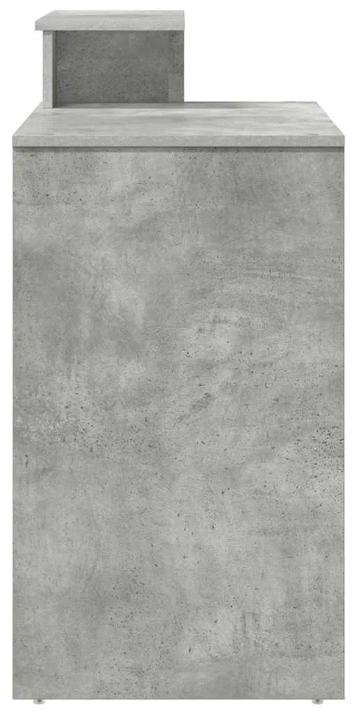 Secretária com Armazenamento Cinza Claro 120,5x44x88,5 cm Madeira Enge