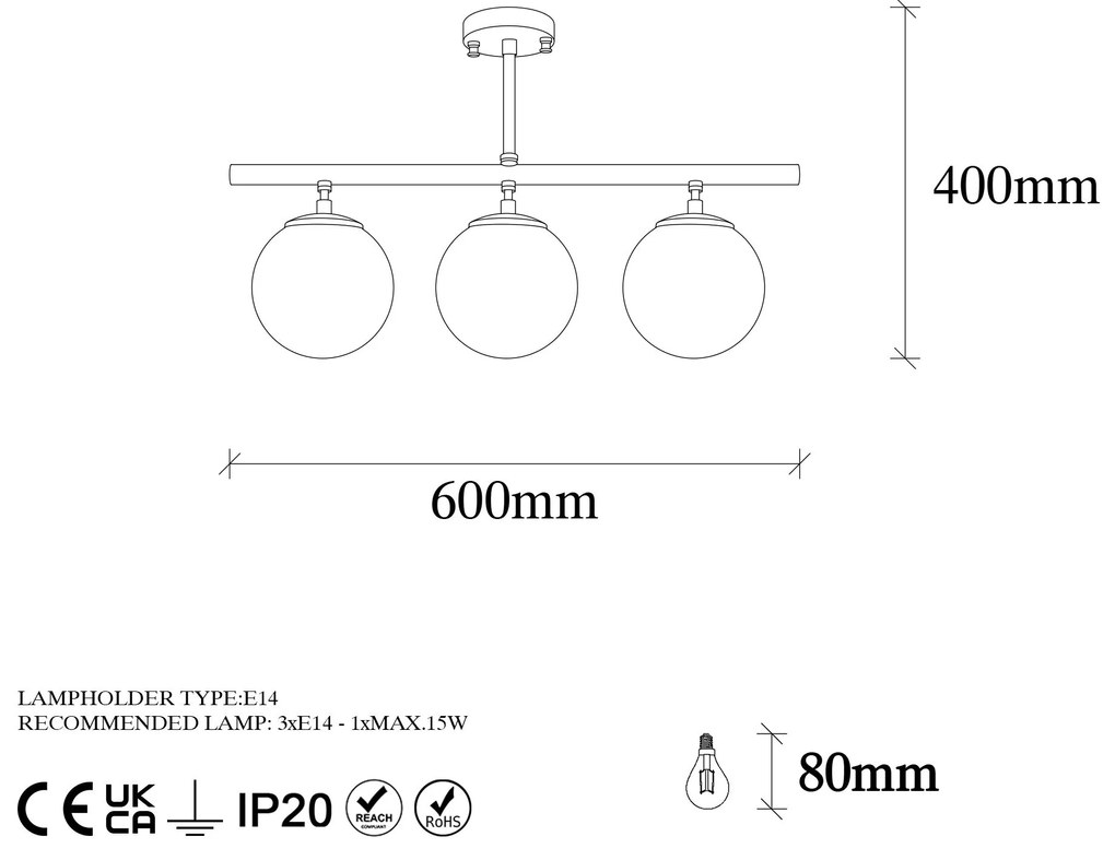 Chandelier Atmaca – Vintage – 60 x 15 cm
