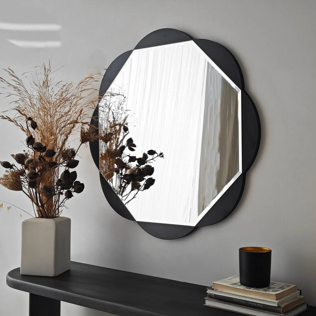 Espelho Fiore – Preto – 65 cm x 65 cm