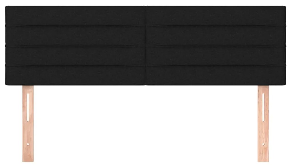 Cabeceira de cama 2 pcs tecido 72x5x78/88 cm preto