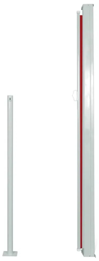 Toldo lateral para pátio/terraço 160 x 300 cm vermelho