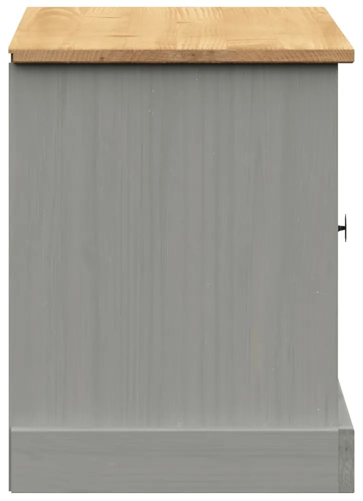 Sapateira VIGO 106x35x45 cm madeira de pinho maciça cinzento