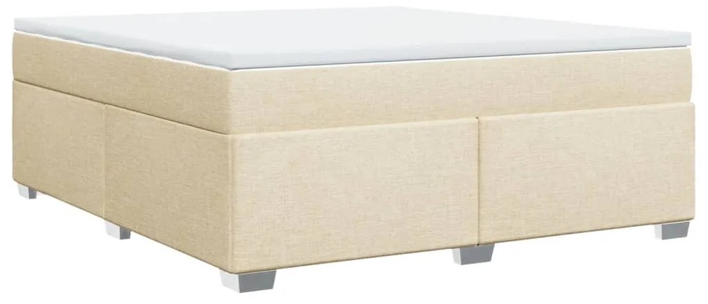 Cama com molas/colchão 180x200 cm tecido cor creme