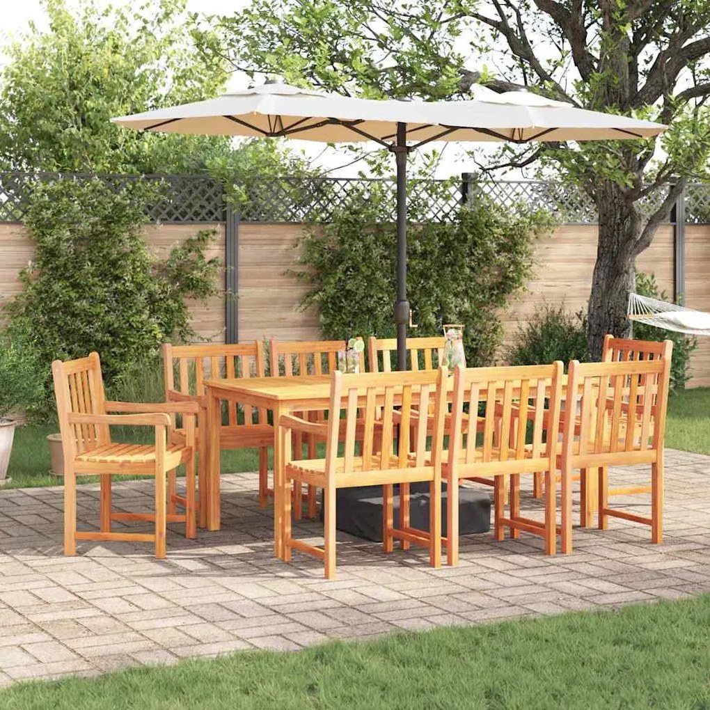 vidaXL Conjunto de Jantar de Jardim 7 pcs 200 x 100 x 75 cm