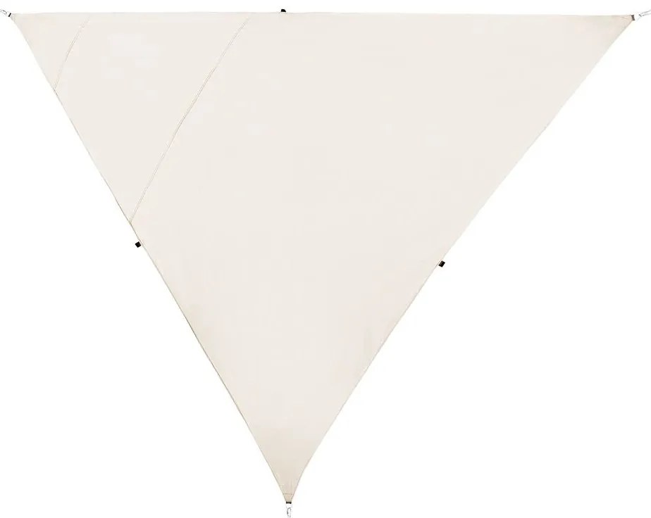 Vela de sombra triangular branca creme 300 x 300 x 300 cm LUKKA Beliani