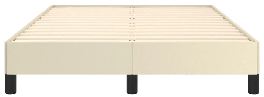 Estrutura de cama 120x200 cm couro artificial cor creme