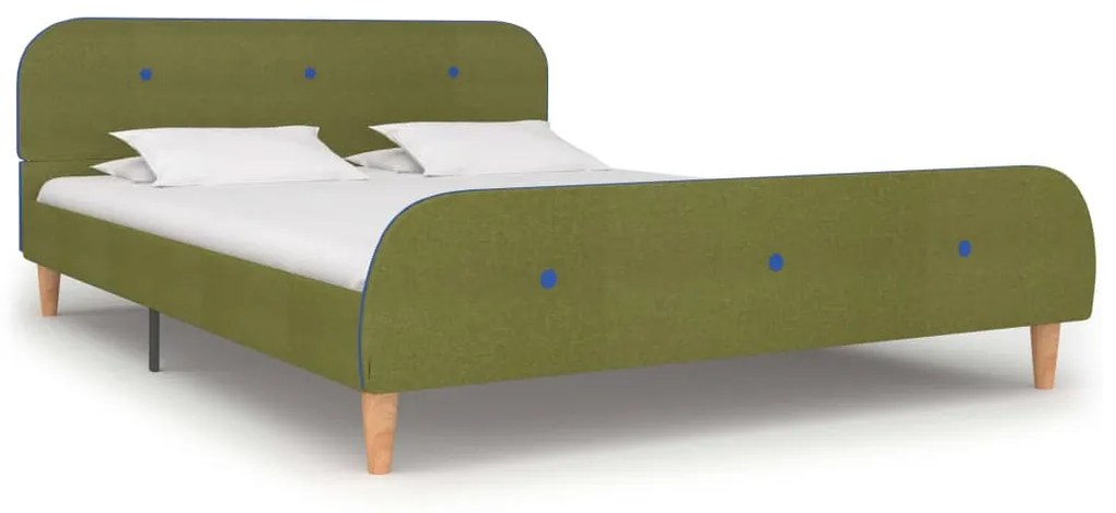 Estrutura de cama 140x200 cm tecido verde