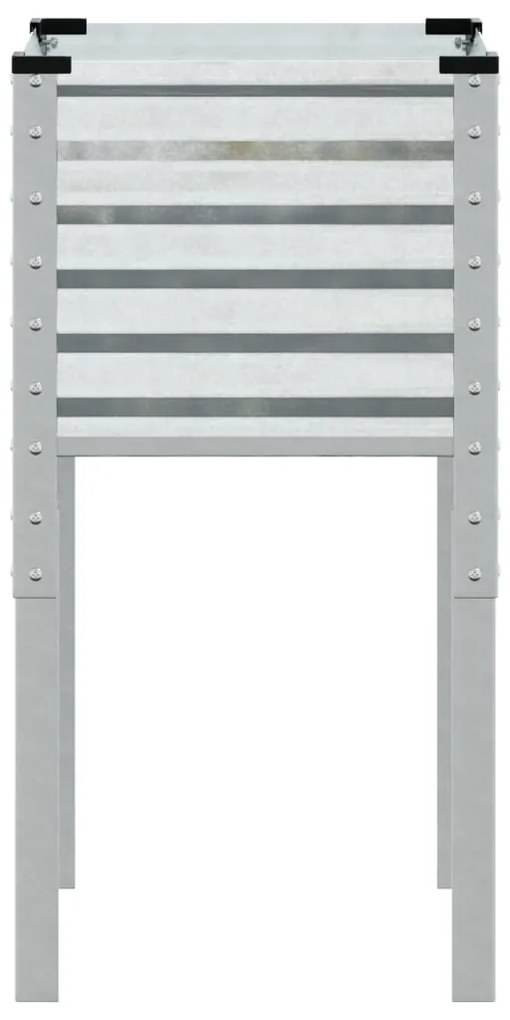 Vaso/floreira de jardim 45x45x88 cm aço galvanizado
