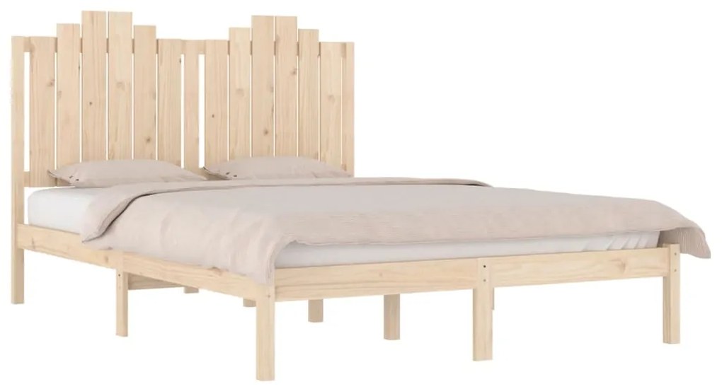 Estrutura de cama casal 135x190 cm pinho maciço
