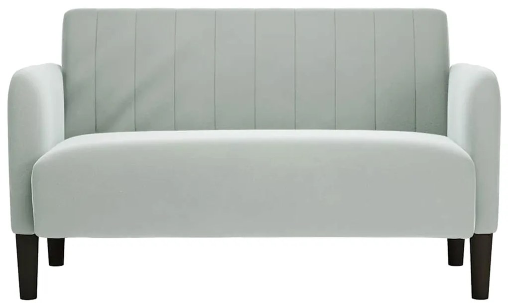 Sofá-luvas 109 cm veludo cinzento-claro