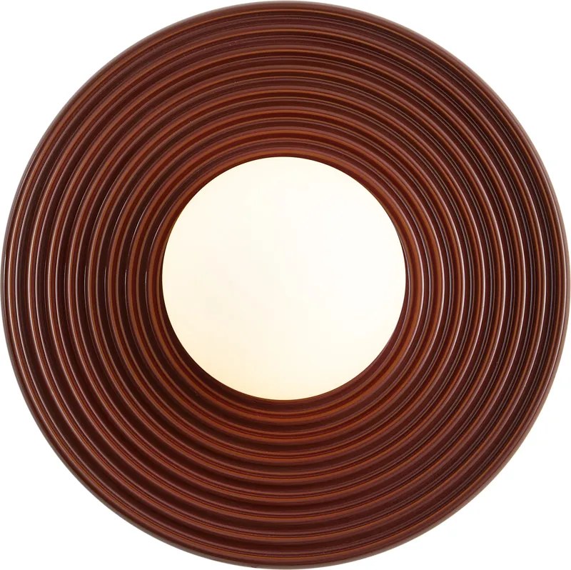 Candeeiro de Teto Retro Castanho com Vidro Opalino - Lila