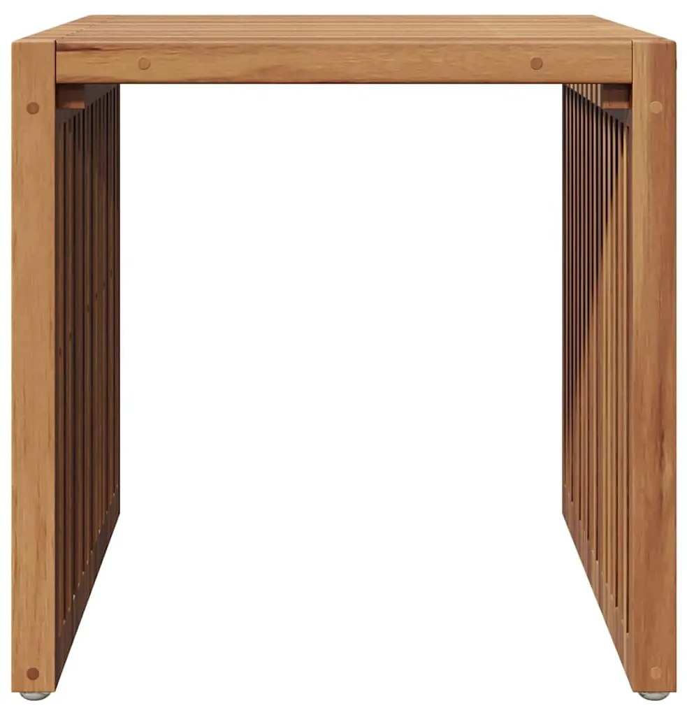 Mesa Lateral de Jardim 45x42,5x45 cm Madeira Sólida de Teca