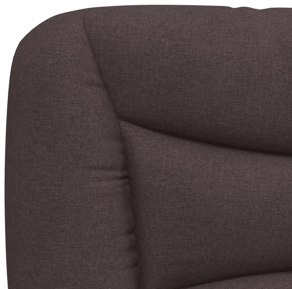 Estrutura de cama sem colchão 140x200 cm tecido castanho-escuro