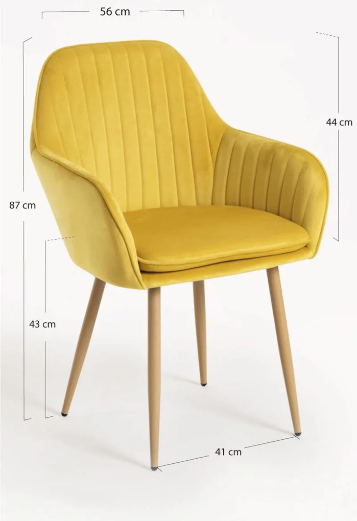 Pack 6 Cadeiras Chic - Amarelo
