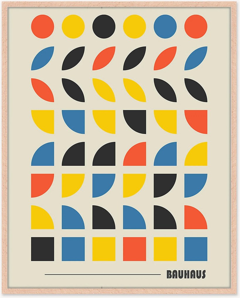Impressão digital emoldurada Bauhaus Pieces