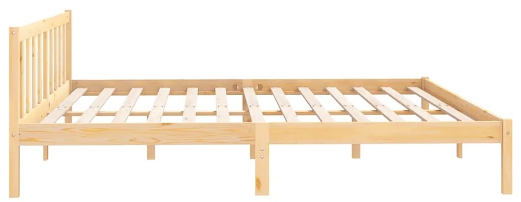 Estrutura de cama 200x200 cm pinho maciço
