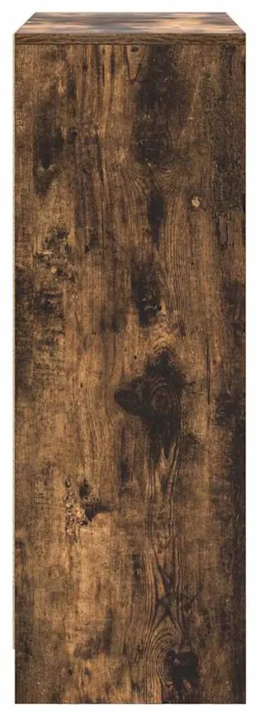 Aparador c/ gavetas e portas 73x31x90 cm carvalho fumado