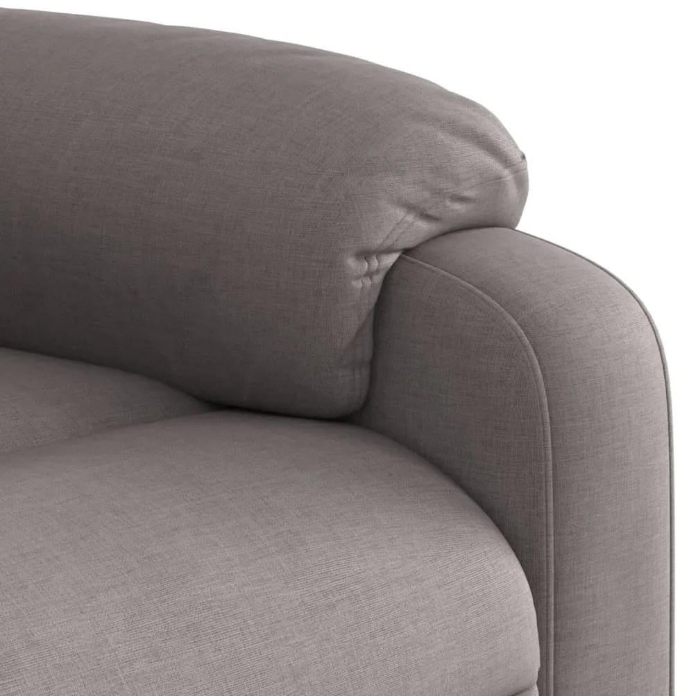 Poltrona reclinável elevatória tecido cinzento-acastanhado