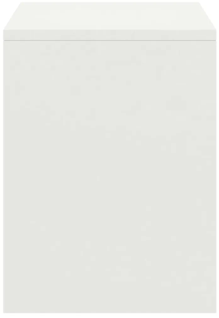 Mesa de cabeceira 35x30x40 cm madeira de pinho maciça branco