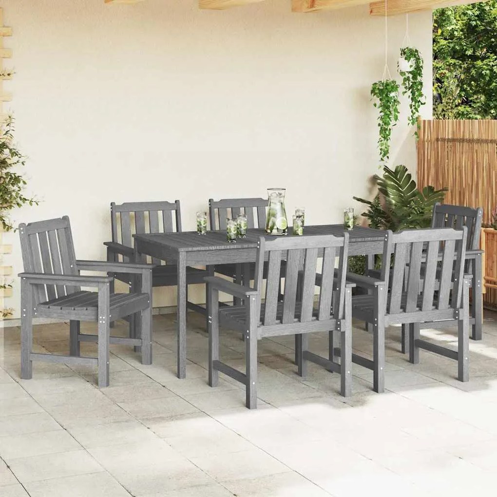 Cadeiras de Jantar vidaXL 6 pcs Cinza Claro 65.5x55.5x88 cm HDPE