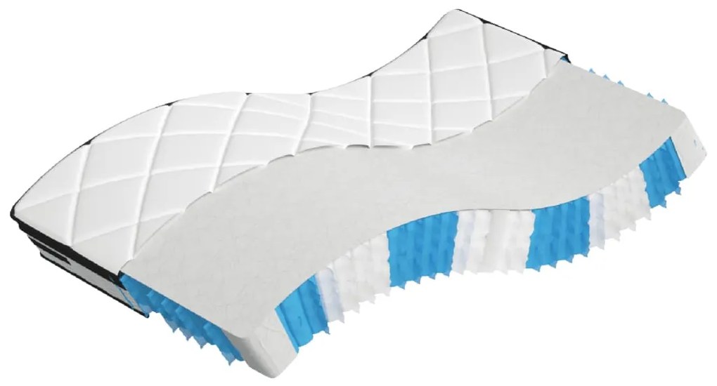 vidaXL Colchão de molas ensacadas médio plus 90x200 cm