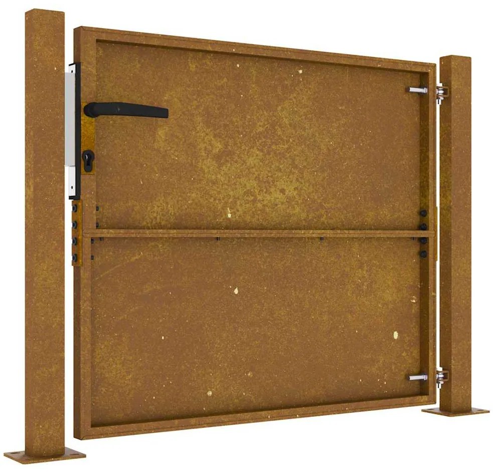 Portão de jardim 105x105 cm aço corten