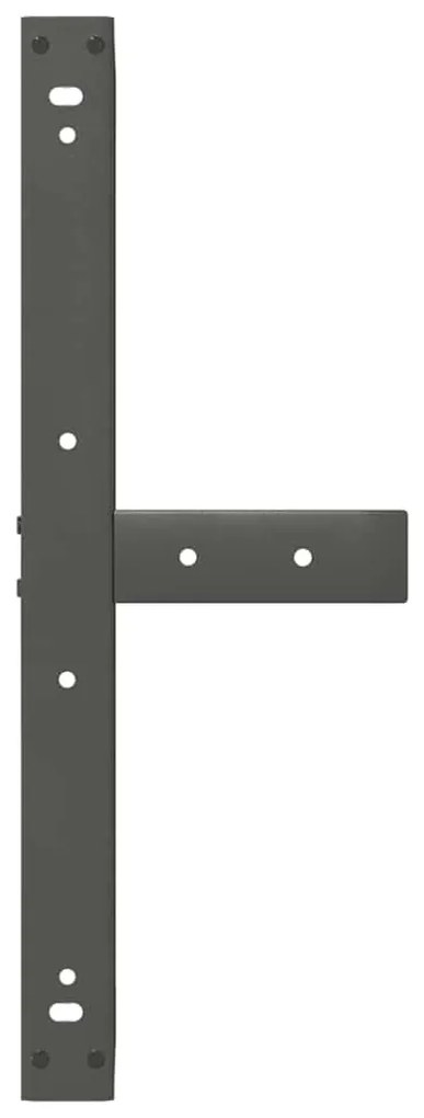 Pés para mesa de centro em forma de T, 2 peças, antracite, 60x25x(30-3