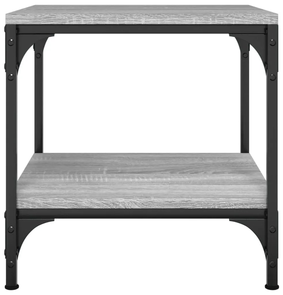 Mesas de apoio 2 pcs 40x40x40 cm derivados madeira cinza sonoma