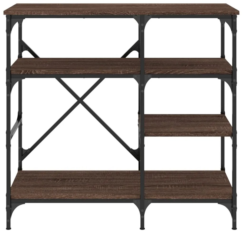 Estante 90x40x84cm derivados de madeira/metal carvalho castanho