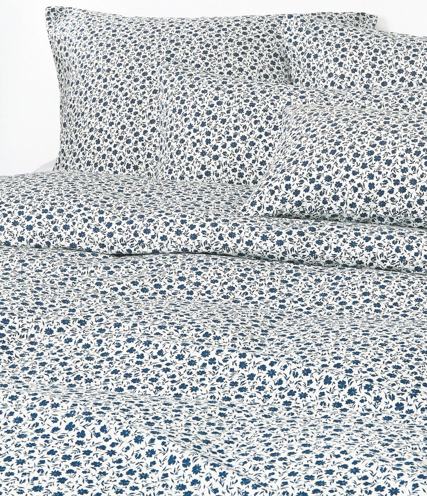 Capa de edredão em algodão lavado com padrão floral Nolana