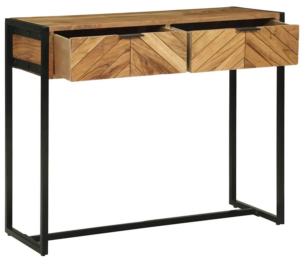 Mesa Console 90x35x75 cm Madeira Maciça Acácia