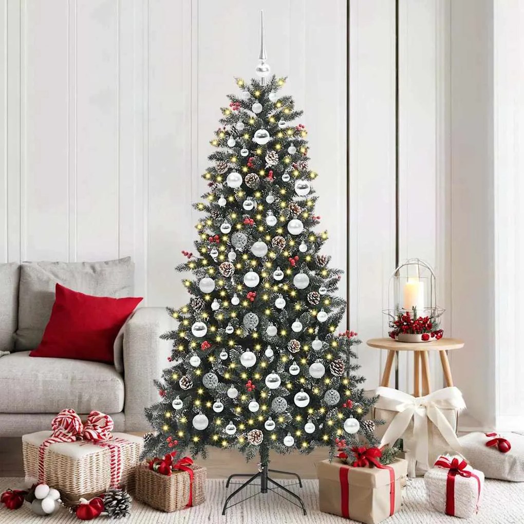 vidaXL Árvore de Natal Artificial Verde 180 cm PVC, Plástico e Aço