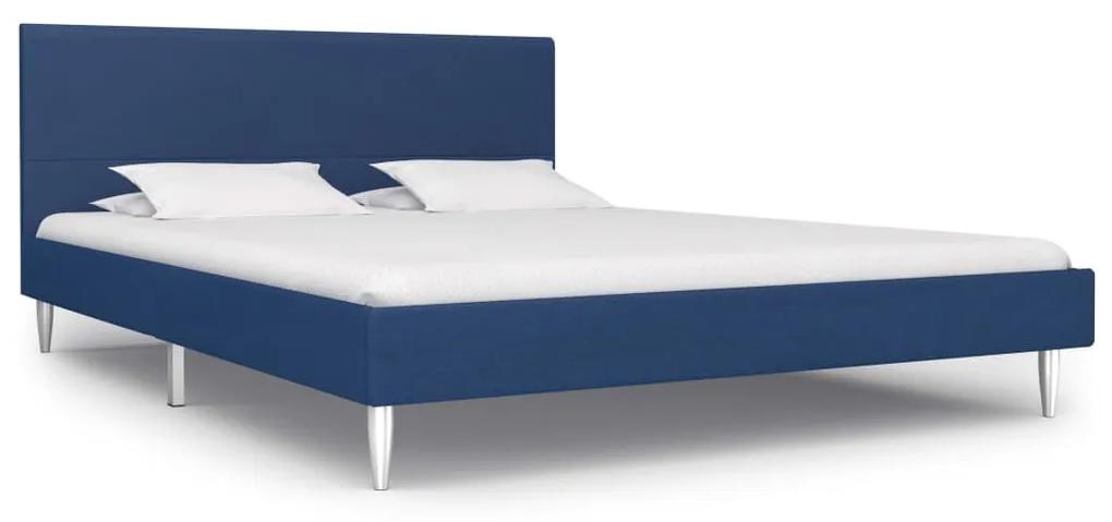280954 vidaXL Estrutura de cama 160x200 cm tecido azul