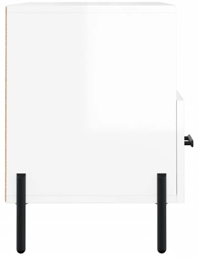 Móvel de TV 80x36x50 cm derivados de madeira branco brilhante