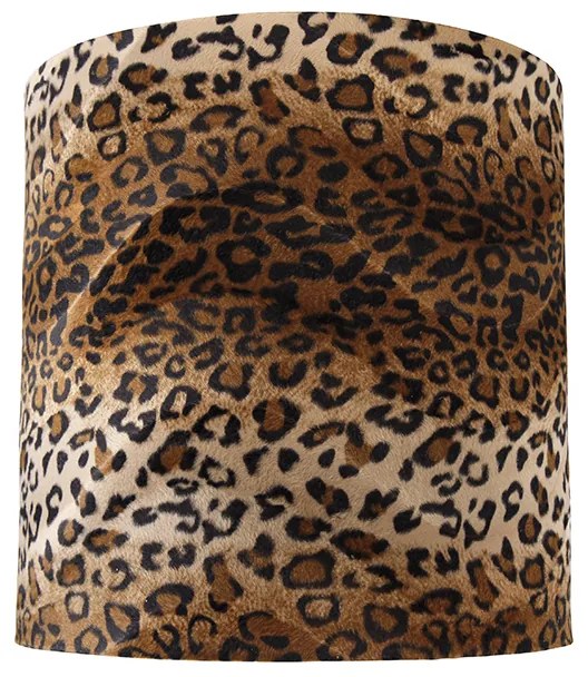 Abajur de veludo com estampa de leopardo 40/40/40 interior dourado Clássico / Antigo