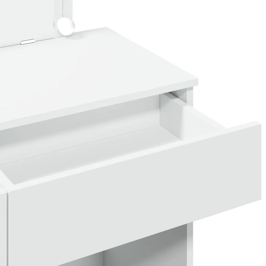 Toucador com LEDs 100x40x120 cm branco