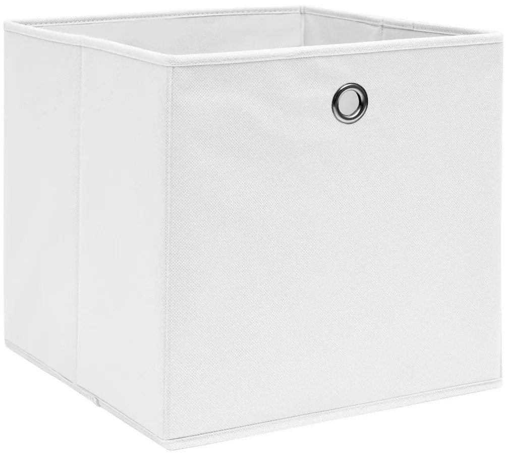 Caixas arrumação 4 pcs 28x28x28 cm tecido-não-tecido branco