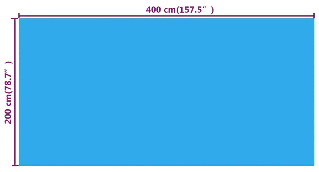 Cobertura para piscina 400x200 cm PE azul