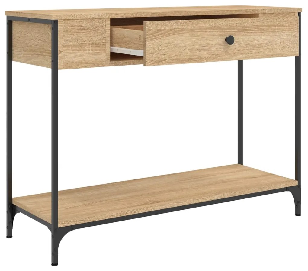 Mesa consola 100x34,5x75cm derivados de madeira carvalho sonoma